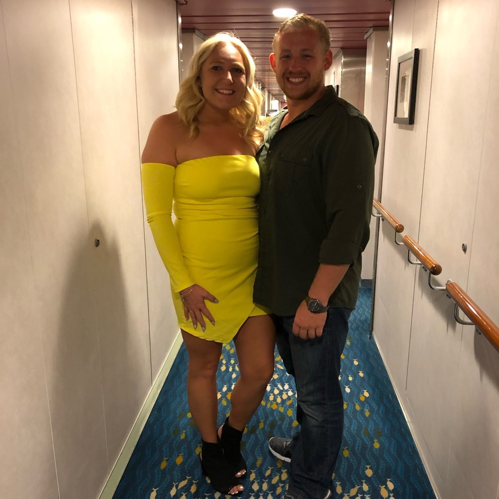Sunshine yellow fashion nova dress size XL!